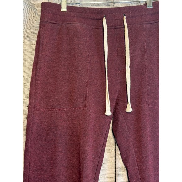 Forever 21 Men's Lounge Jogger Pants Large‎ Maroon Drawstring Pockets Casual - Picture 3 of 7